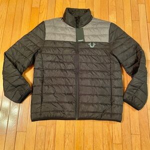 NWT- True Religion Light Puffer Jacket Size Medium